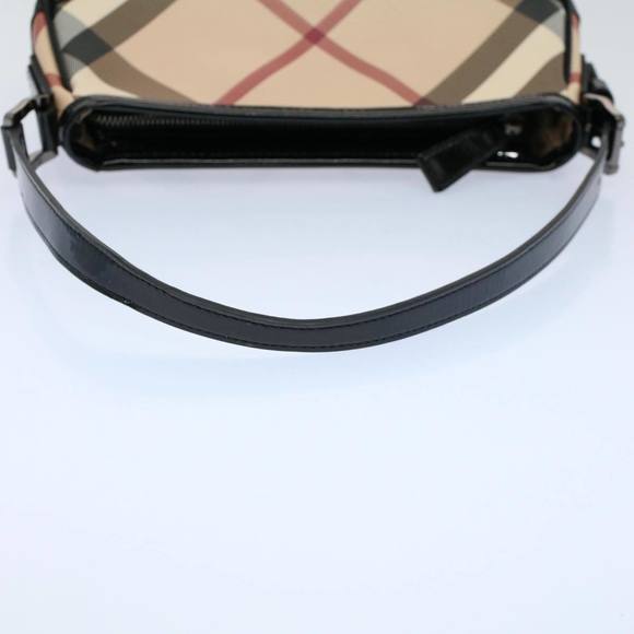 BURBERRY Nova Check Shoulder Bag PVC Leather Beige Auth 56686 - Picture 7 of 16